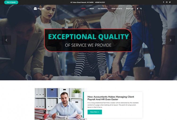 Payroll Services WordPress Theme