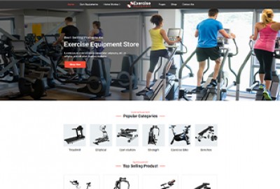 Gym Exercise Equipment Store Wordpress Theme