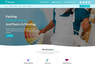 Painter Website HTML Template