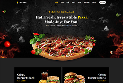 Pizza Shop HTML Template